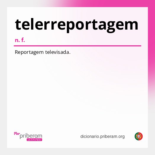 Significado de telerreportagem