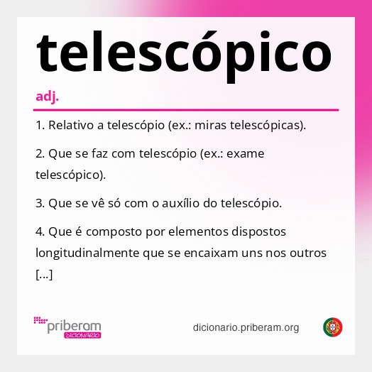 Significado de telescópico