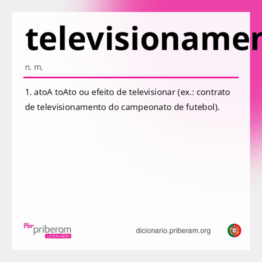 Significado de televisionamento