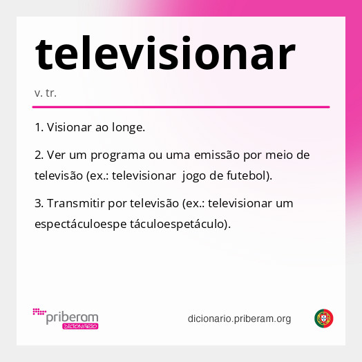 Significado de televisionar