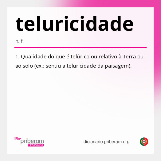 Significado de teluricidade