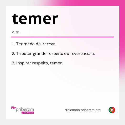Significado de temer