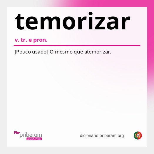 Significado de temorizar