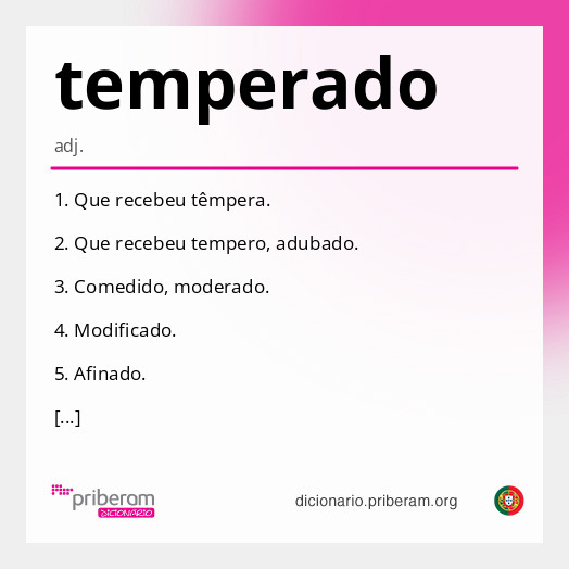 Significado de temperado