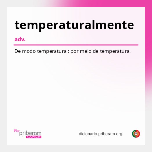 Significado de temperaturalmente