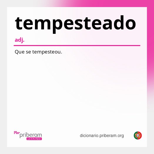 Significado de tempesteado