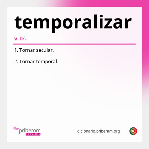 Significado de temporalizar