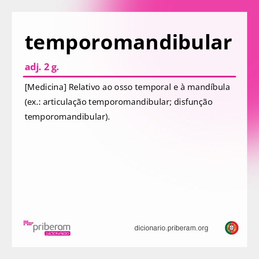 Significado de temporomandibular