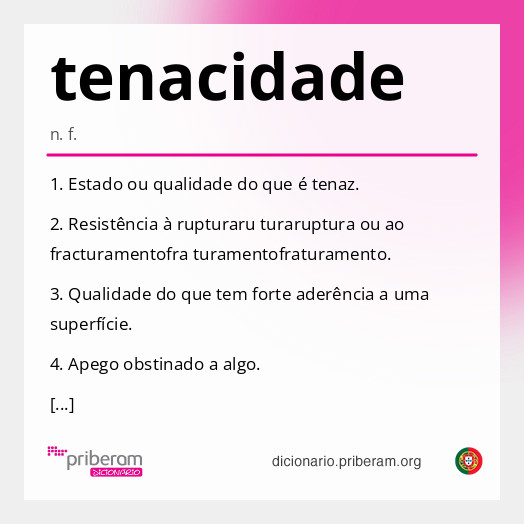 Significado de tenacidade