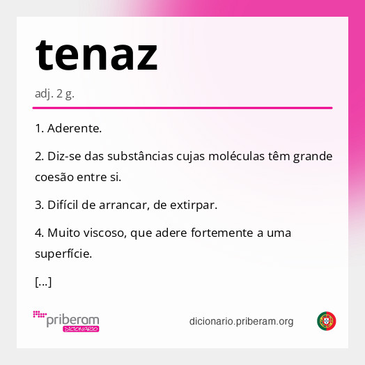 Significado de tenaz