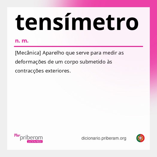 Significado de tensímetro