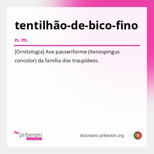 Significado de tentilhão-de-bico-fino