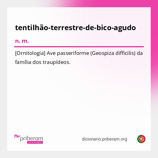 Significado de tentilhão-terrestre-de-bico-agudo