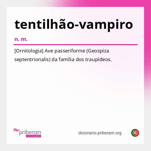 Significado de tentilhão-vampiro