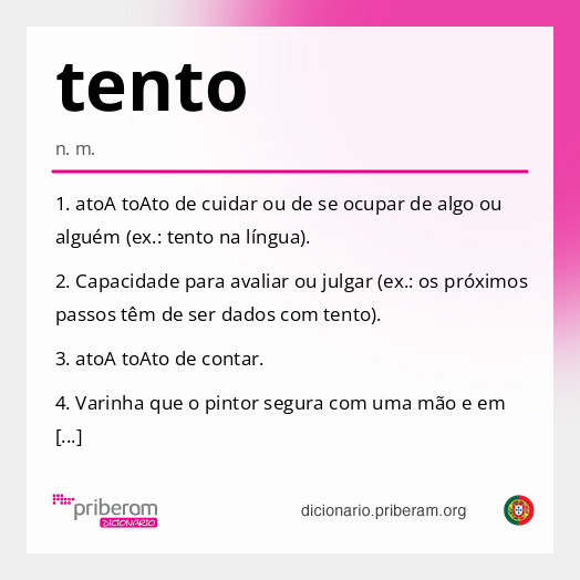 Significado de tento