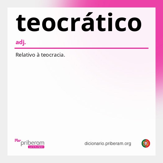 Significado de teocrático