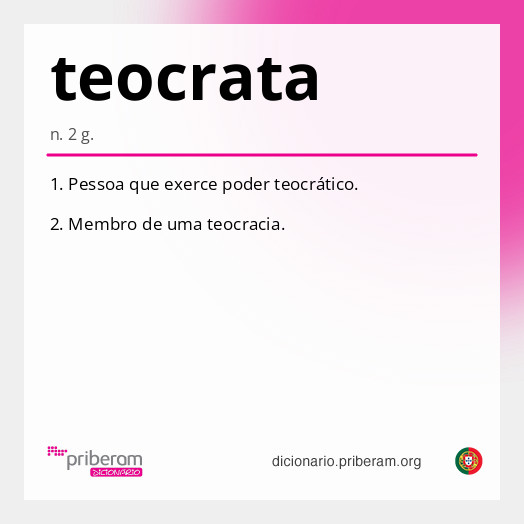 Significado de teocrata