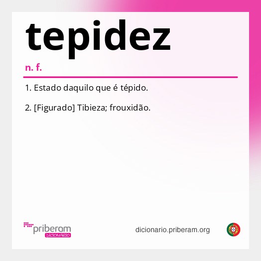 Significado de tepidez