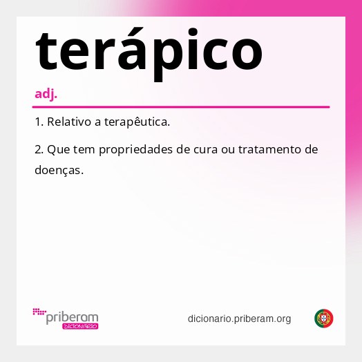 Significado de terápico