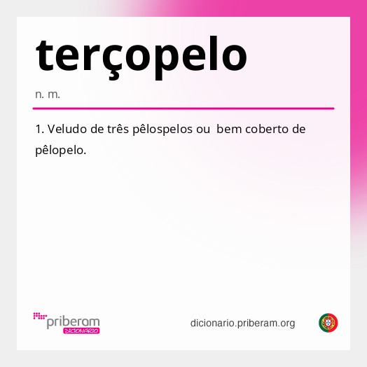 Significado de terçopelo