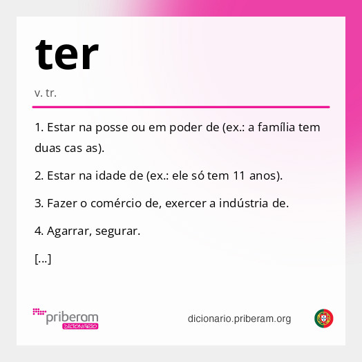 Significado de ter