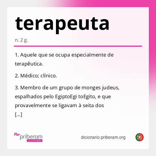 Significado de terapeuta