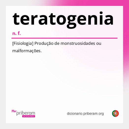 Significado de teratogenia