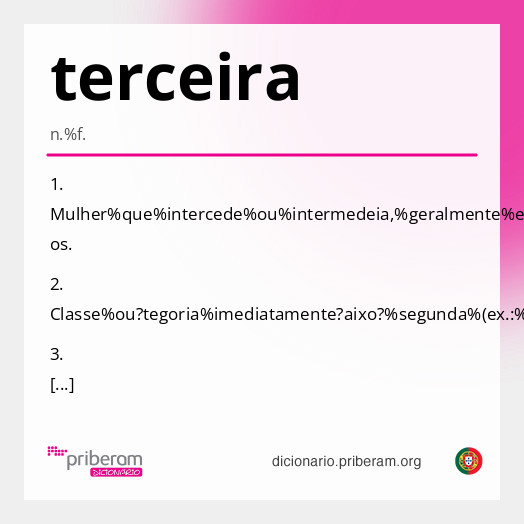 Significado de terceira