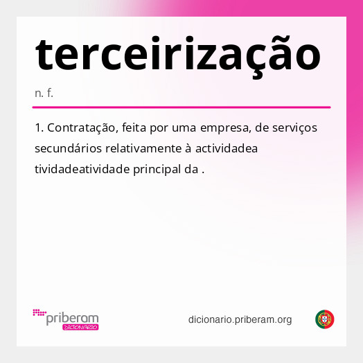 Significado de terceirização