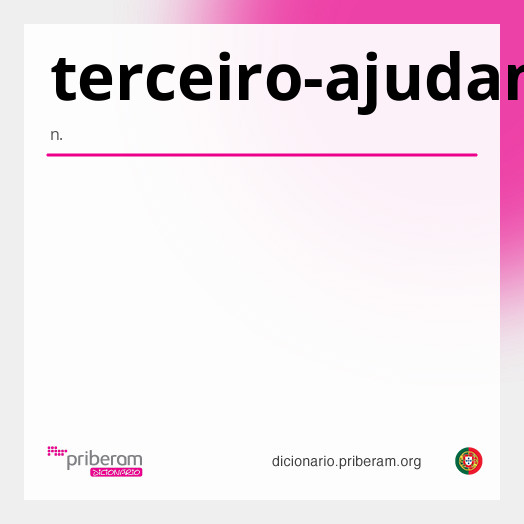 Significado de terceiro-ajudante