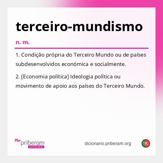 Significado de terceiro-mundismo