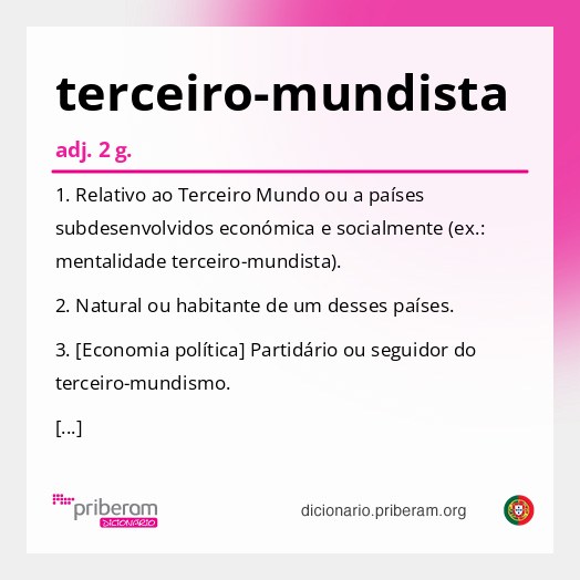 Significado de terceiro-mundista