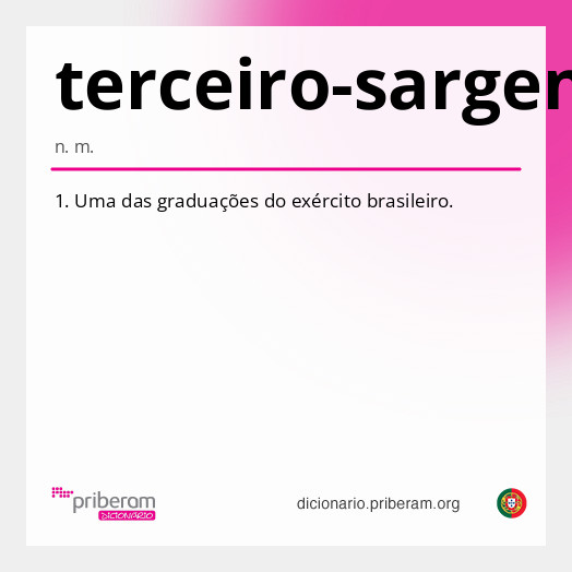 Significado de terceiro-sargento