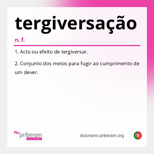 Significado de tergiversação