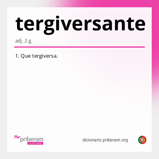 Significado de tergiversante