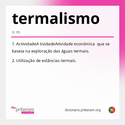Significado de termalismo