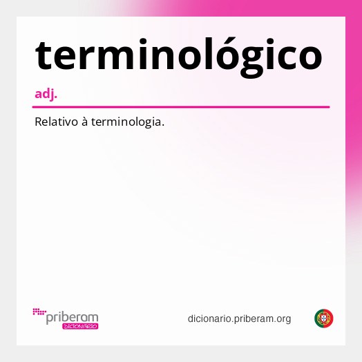 Significado de terminológico