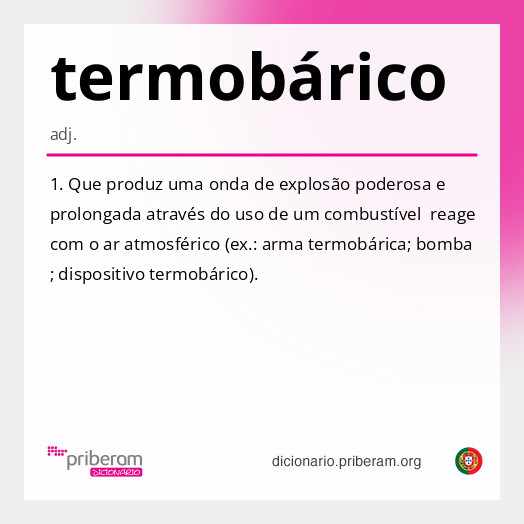 Significado de termobárico
