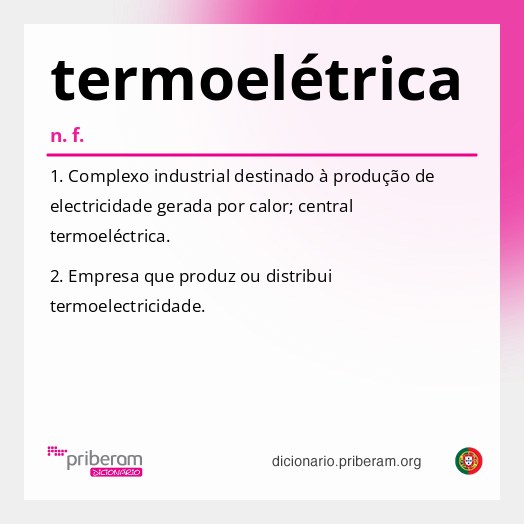 Significado de termoelétrica