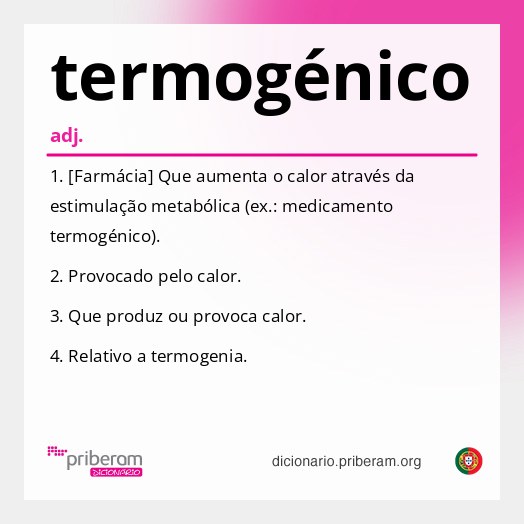 Significado de termogénico