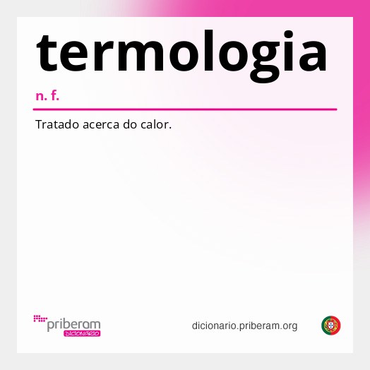 Significado de termologia