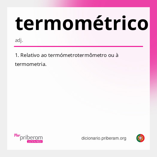 Significado de termométrico