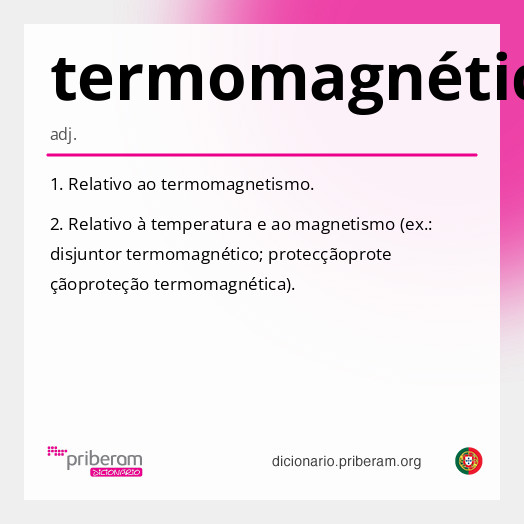 Significado de termomagnético
