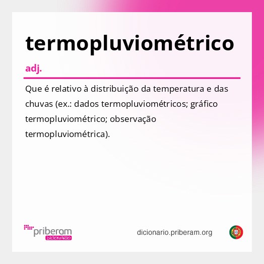 Significado de termopluviométrico