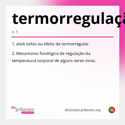 Significado de termorregulação