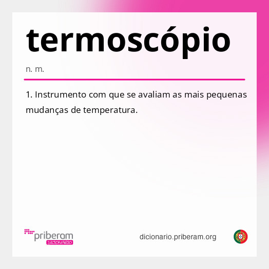 Significado de termoscópio