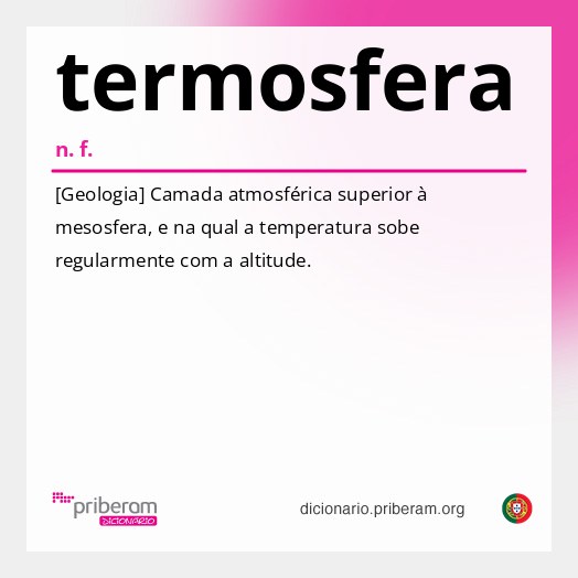 Significado de termosfera