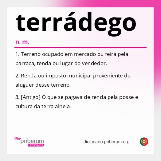 Significado de terrádego