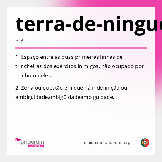 Significado de terra-de-ninguém