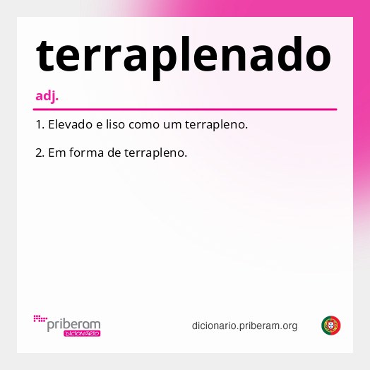 Significado de terraplenado